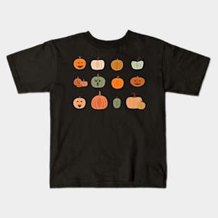 Pumpkin and Jack o Lantern Collection Kids T-Shirt